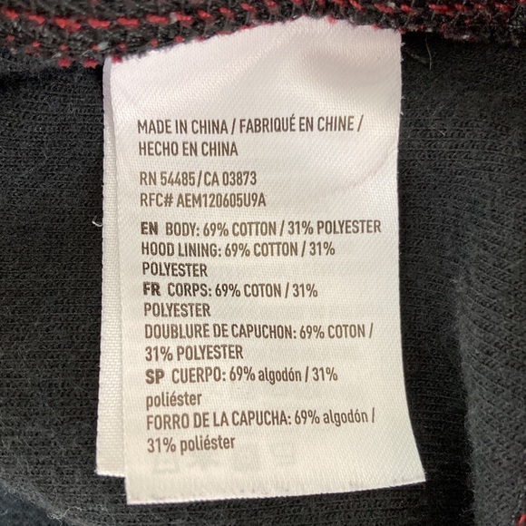 AEO Dark Red Spacedye Hoodie - Picture 10 of 12